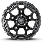 DEFIANT DF03B 17x9 5x127 -12et Satin Black with Dark Satin Charcoal 2-Tone Wheel - View 2