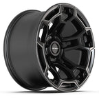 DEFIANT DF03B 17x9 5x127 -12et Satin Black with Dark Satin Charcoal 2-Tone Wheel - View 3