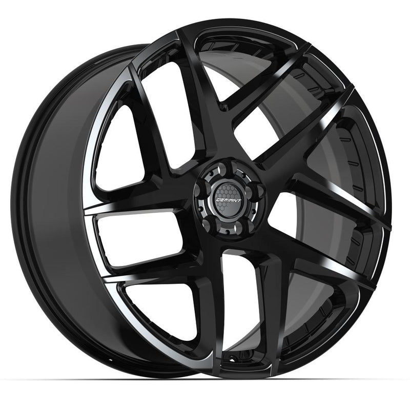 DEFIANT DF05 22x10 5x108 37et Gloss Black Wheel