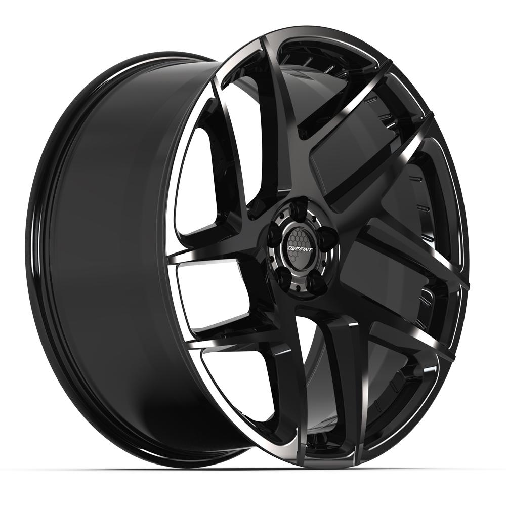 DEFIANT DF05 22x10 5x108 37et Gloss Black Wheel - View 3