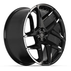 DEFIANT DF05 22x10 5x108 37et Gloss Black Wheel - View 3