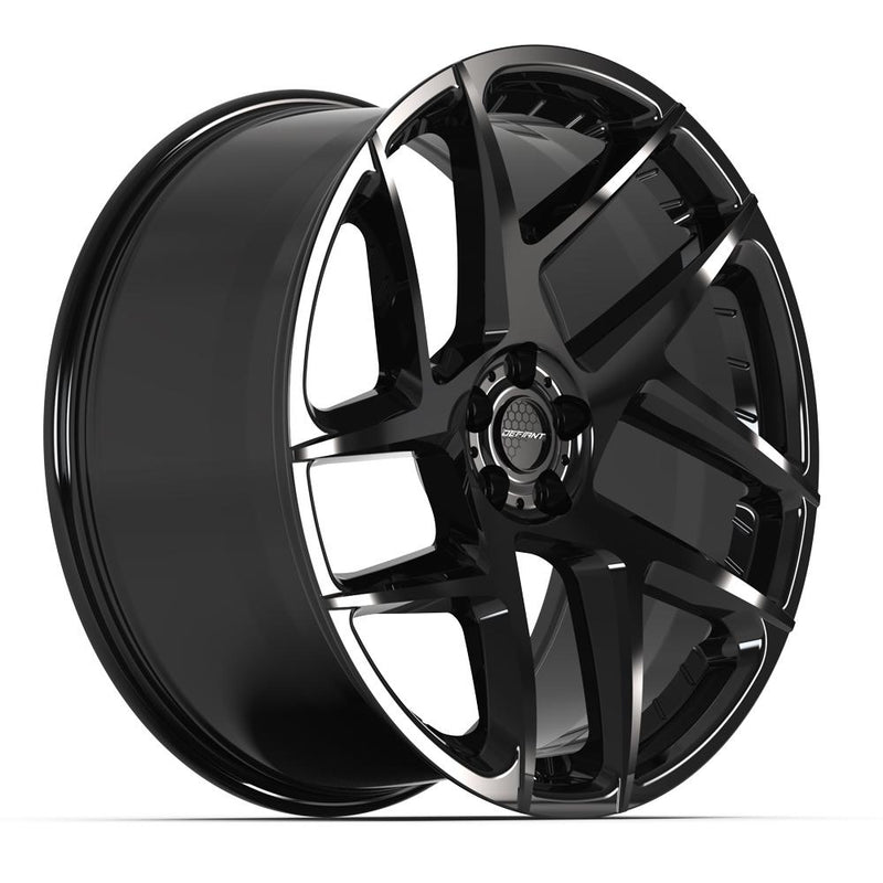 DEFIANT DF05 22x10 5x108 37et Gloss Black Wheel - View 3