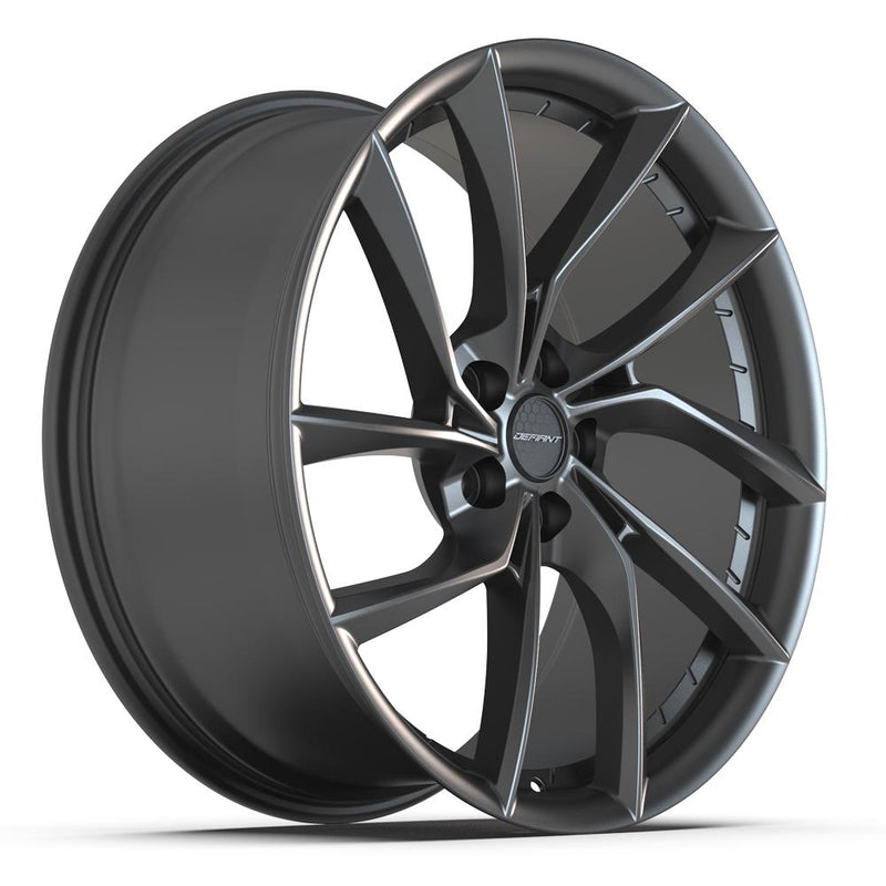 DEFIANT DF06 20x9 5x114.3 35et Dark Satin Charcoal Wheel - View 3