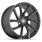 DEFIANT DF06 20x10 5x120 35et Dark Satin Charcoal Wheel