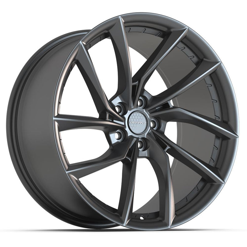 DEFIANT DF06 20x10 5x120 35et Dark Satin Charcoal Wheel