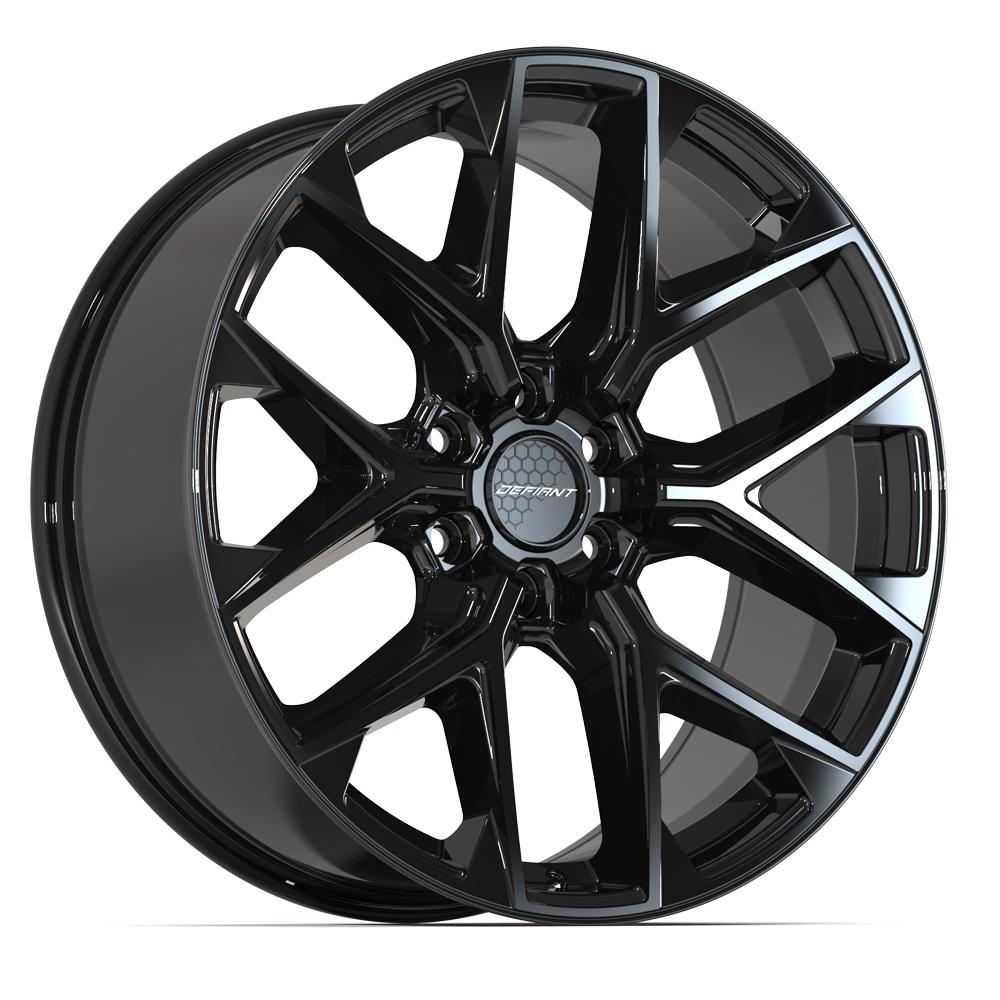 DEFIANT DF17B 22x9 6x139.7 18et Gloss Black Wheel - View 3