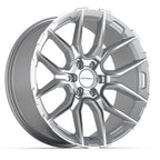 DEFIANT DF18A 22x9 6x139.7 18et Gloss Silver Machined Wheel - View 3