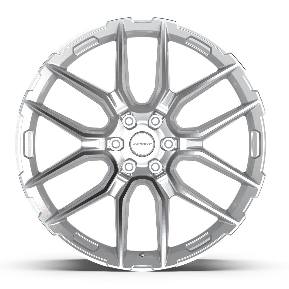 DEFIANT DF18A 24x10 6x139.7 24et Gloss Silver Machined Wheel - View 2