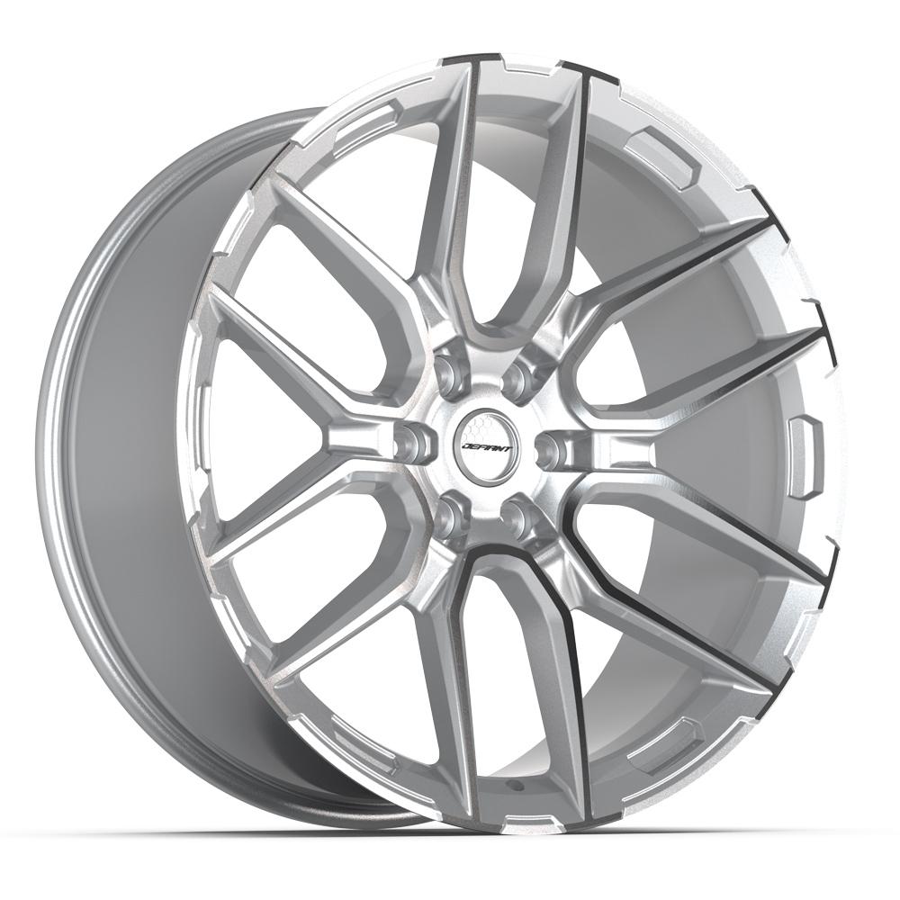 DEFIANT DF18A 24x10 6x139.7 24et Gloss Silver Machined Wheel