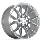 DEFIANT DF18B 20x9 6x139.7 18et Gloss Silver Machined Wheel - View 3