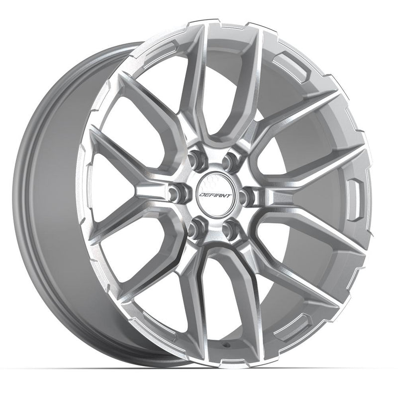 DEFIANT DF18B 22x9 6x139.7 18et Gloss Silver Machined Wheel - View 3