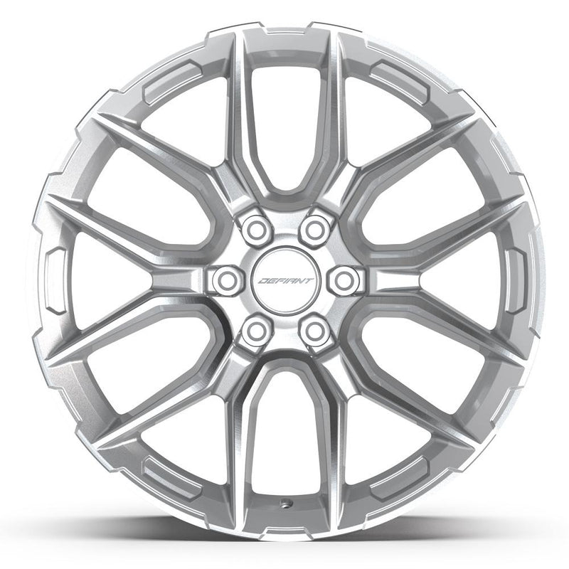 DEFIANT DF18C 22x9 6x135 18et Gloss Silver Machined Wheel - View 2