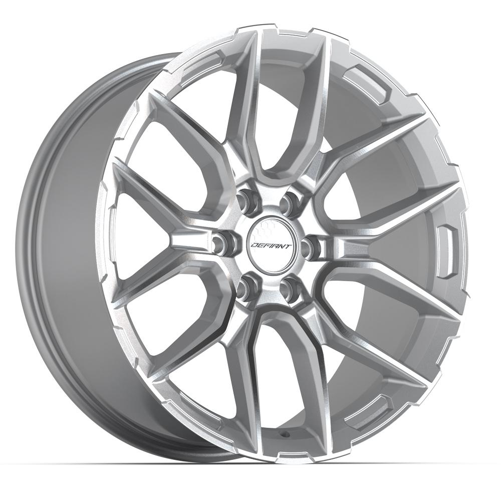 DEFIANT DF18C 22x9 6x135 18et Gloss Silver Machined Wheel - View 3