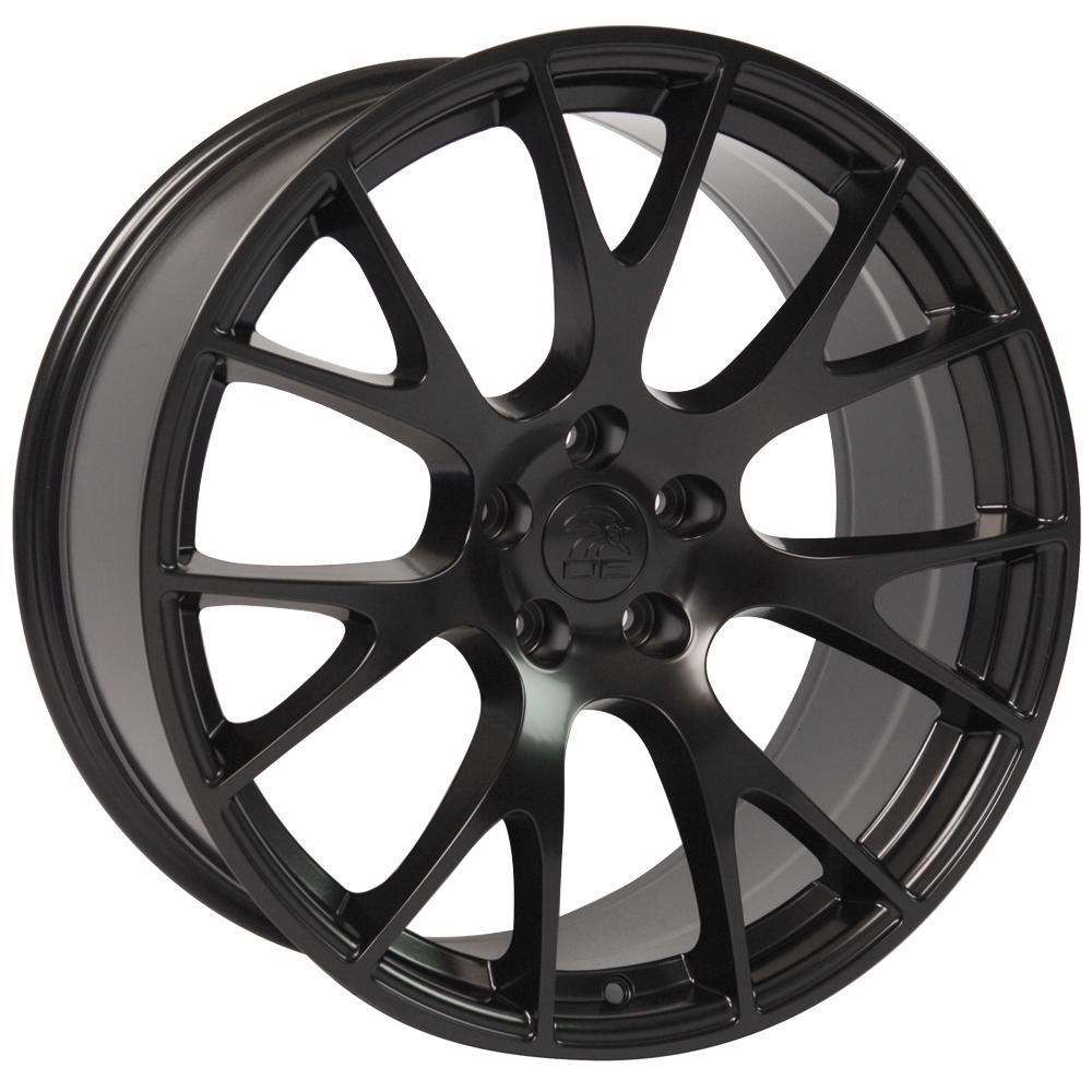 OE Wheels DG15 22x9 5x115 18et Satin Black Wheel - View 3