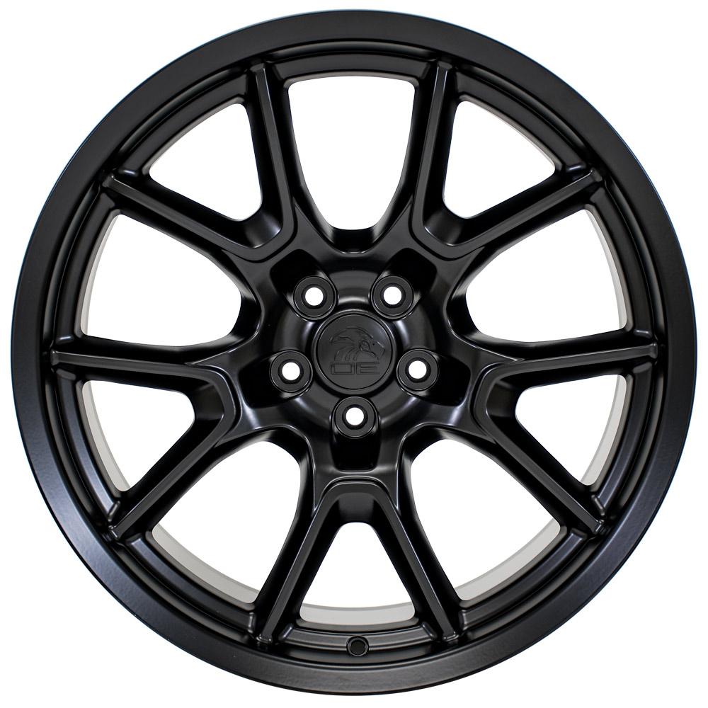 OE Wheels DG21 20x10 5x115 18et Satin Black Wheel - View 2