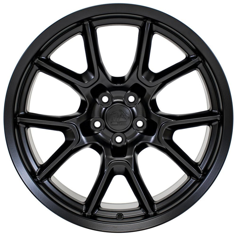 OE Wheels DG21 20x10 5x115 18et Satin Black Wheel - View 2