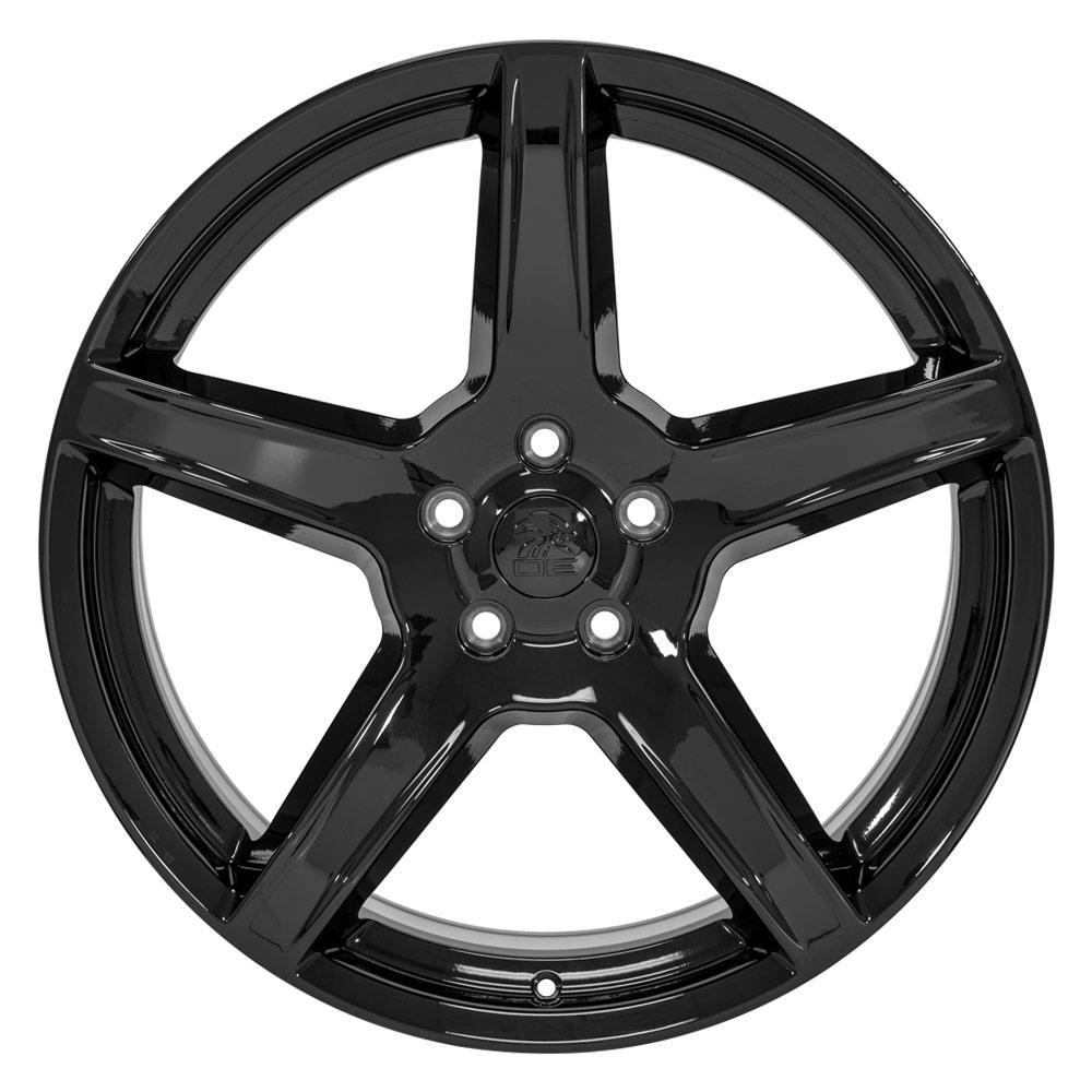 OE Wheels DG22 22x9.5 5x127 29et Gloss Black Wheel - View 2