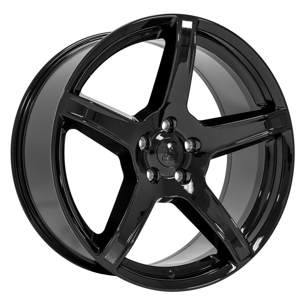 OE Wheels DG22 22x9.5 5x127 29et Gloss Black Wheel - View 3