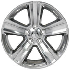 OE Wheels DG65 20x9 5x139.7 19et Gloss Silver with Polished Face Wheel - View 3