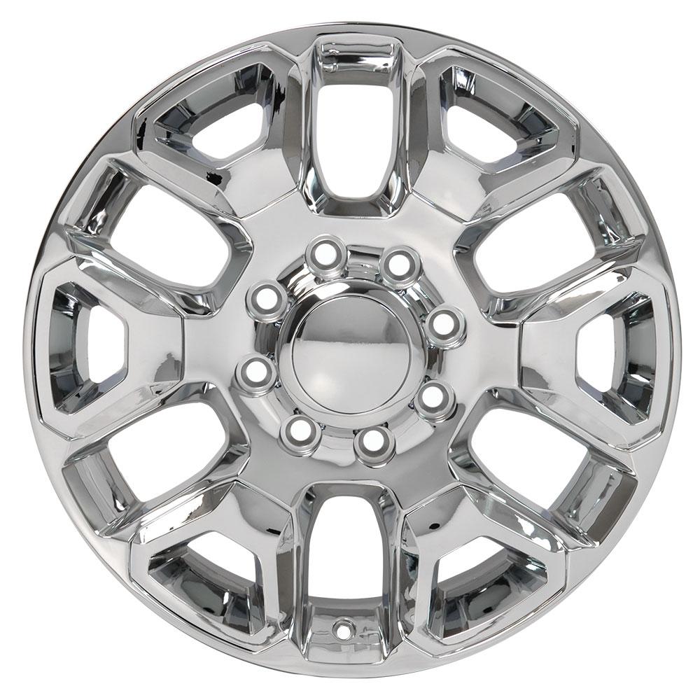 OE Wheels DG66 20x8 8x165.1 54.65et Chrome with Chrome Insert Wheel - View 2
