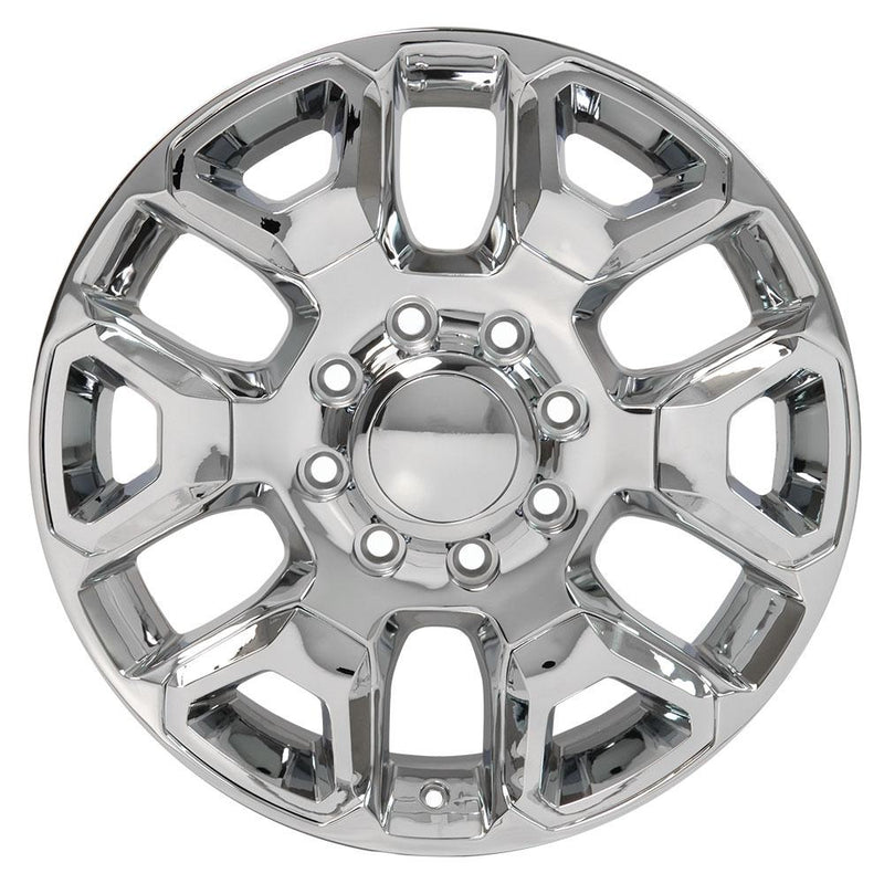 OE Wheels DG66 20x8 8x165.1 54.65et Chrome with Chrome Insert Wheel - View 2