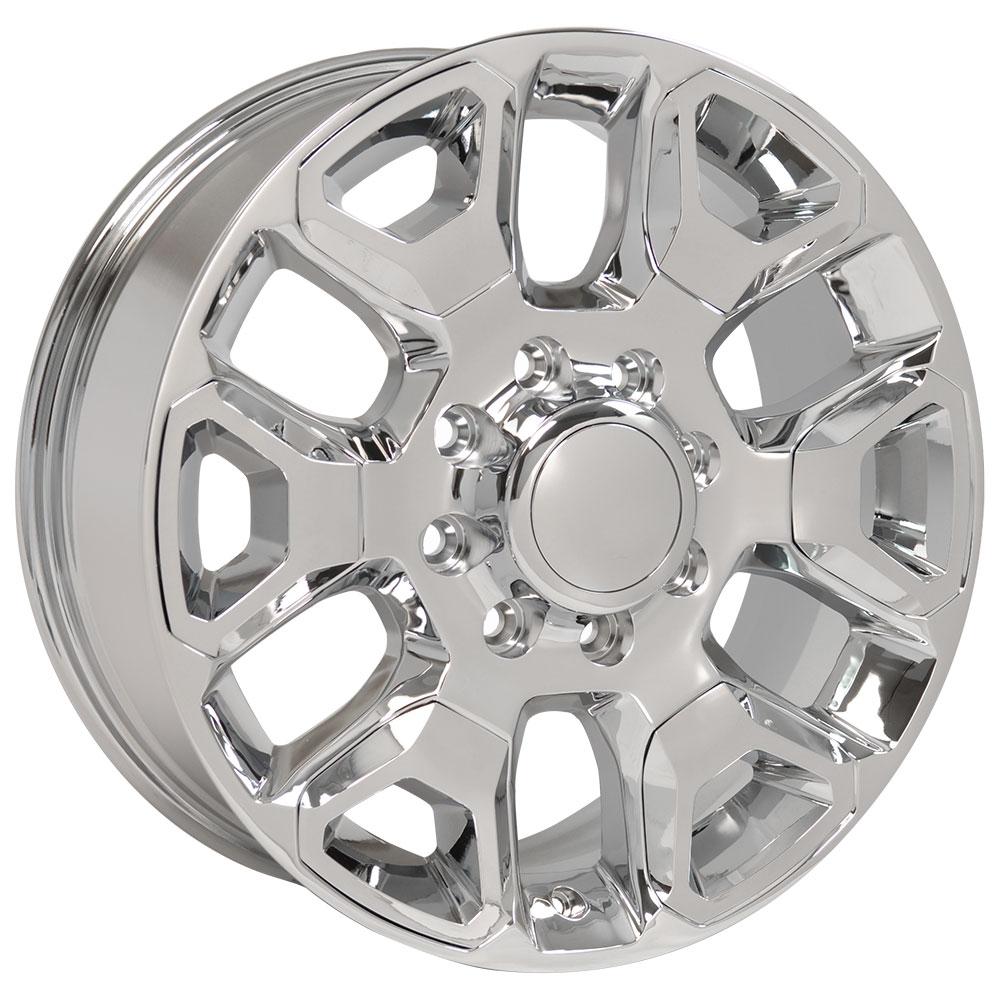OE Wheels DG66 20x8 8x165.1 54.65et Chrome with Chrome Insert Wheel - View 3