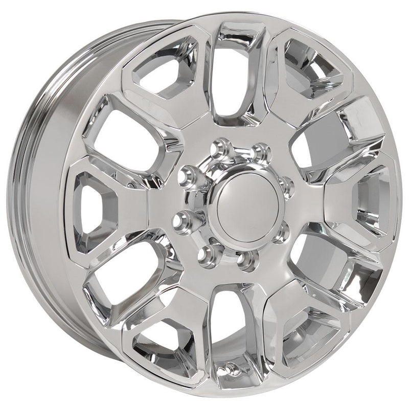 OE Wheels DG66 20x8 8x165.1 54.65et Chrome with Chrome Insert Wheel - View 3