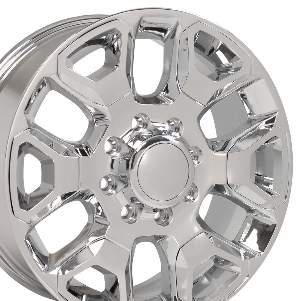 OE Wheels DG66 20x8 8x165.1 54.65et Chrome with Chrome Insert Wheel