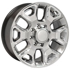 OE Wheels DG66 20x8 8x165.1 54.65et Gloss Hyper Silver with Chrome Insert Wheel - View 3
