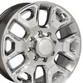 OE Wheels DG66 20x8 8x165.1 54.65et Gloss Hyper Silver with Chrome Insert Wheel