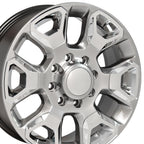 OE Wheels DG66 20x8 8x165.1 54.65et Gloss Hyper Silver with Chrome Insert Wheel