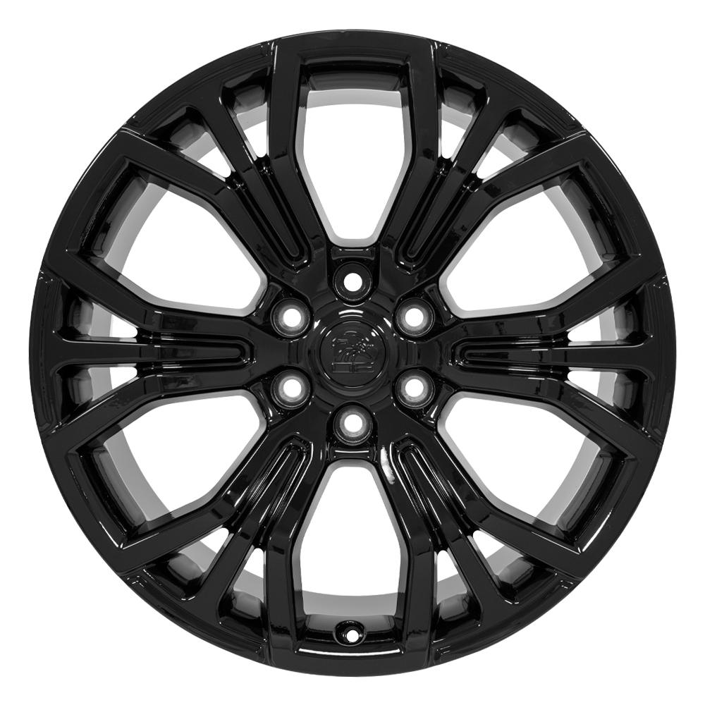 OE Wheels DG80 22x9 6x139.7 19.05et Gloss Black Wheel - View 2