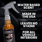 Vanilla Smell Car Air Freshener Spray – Odor Eliminator for Autos