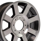 OE Wheels FR78 20x8 8x170 40et Satin Black Machined Wheel