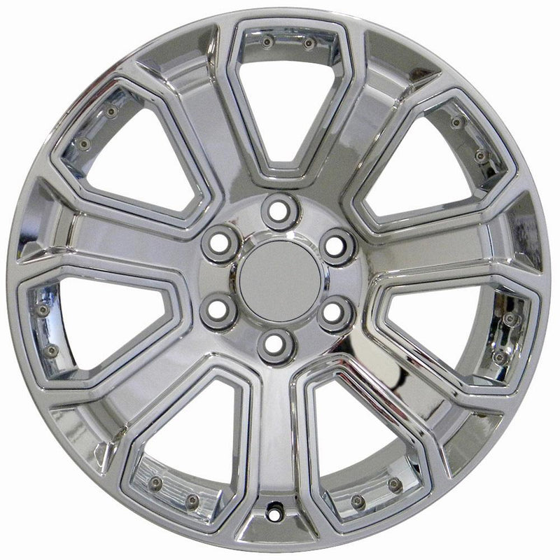 OE Wheels CV93 20x8.5 6x139.7 31et Chrome with Chrome Insert Wheel - View 3