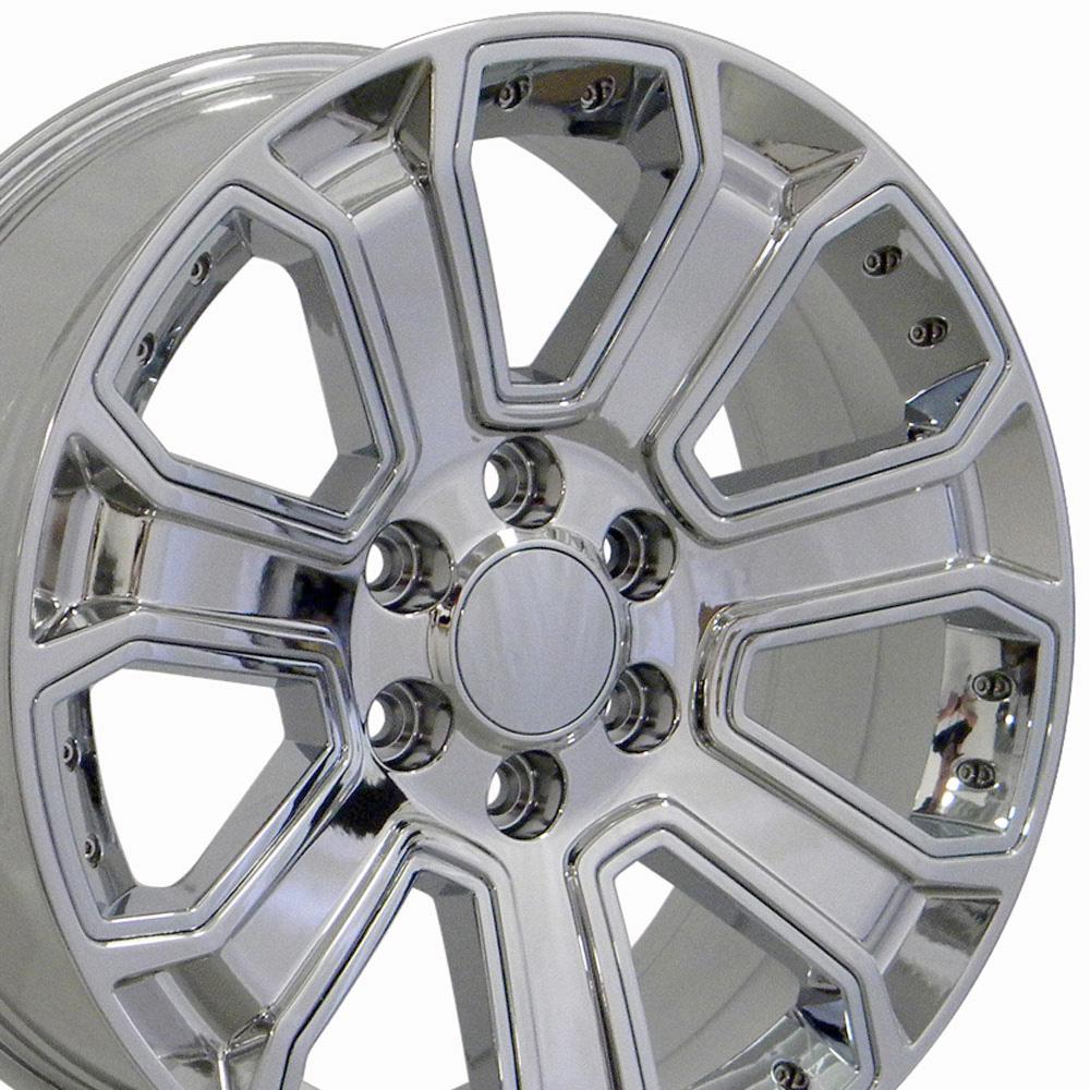 OE Wheels CV93 20x8.5 6x139.7 31et Chrome with Chrome Insert Wheel
