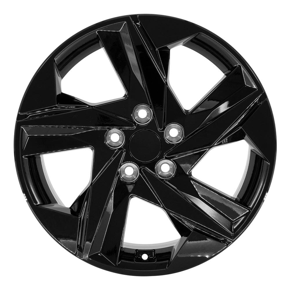 OE Wheels HY12 17x7 5x114.3 49et Gloss Black Wheel - View 2