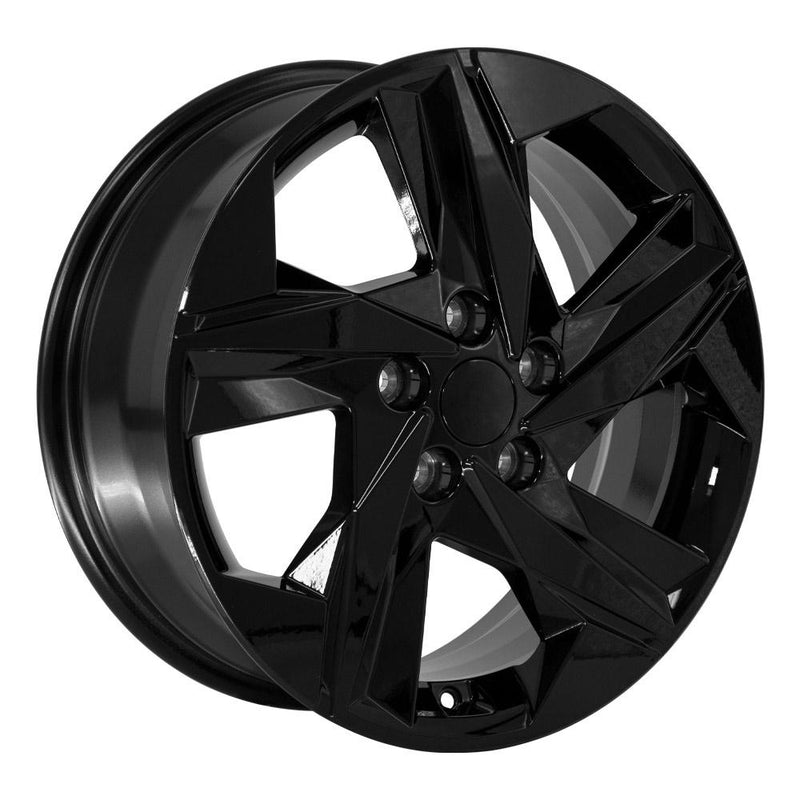 OE Wheels HY12 17x7 5x114.3 49et Gloss Black Wheel - View 3