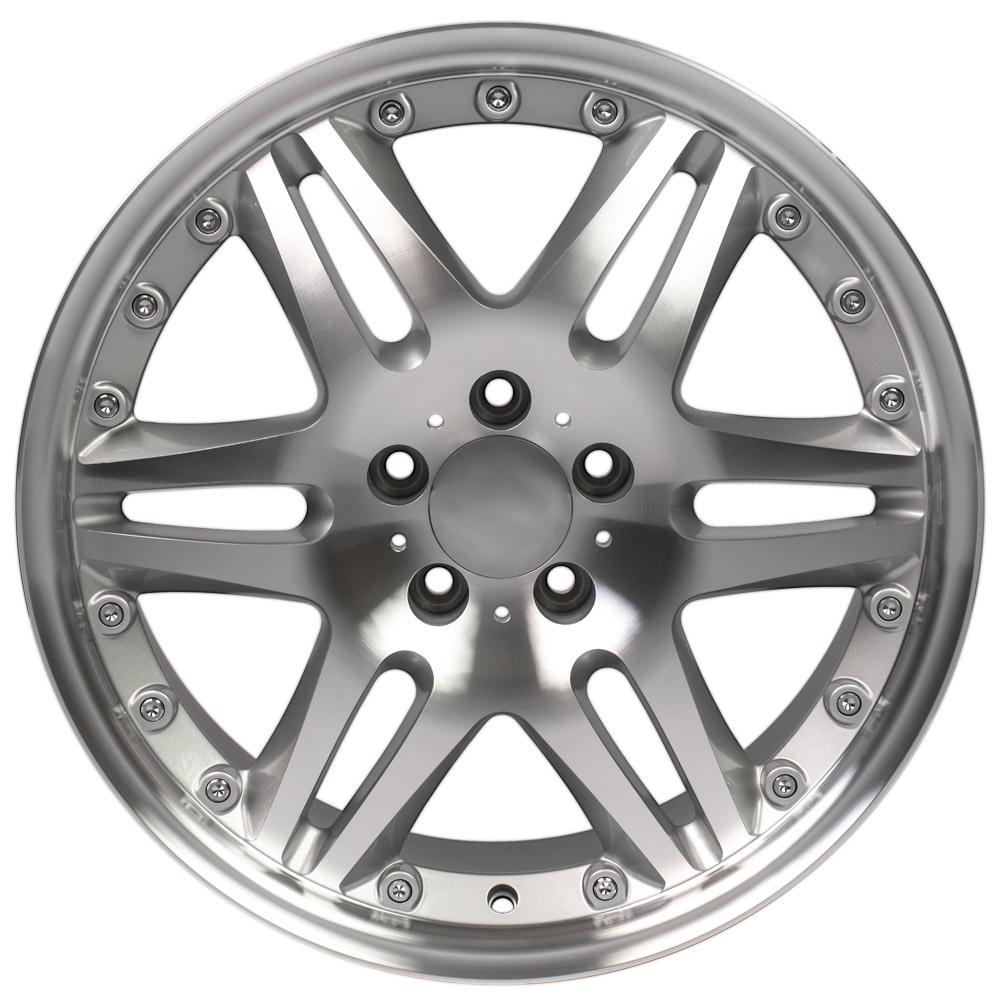 OE Wheels MB09 18x8.5 5x112 35et Gloss Silver Machined Wheel - View 2