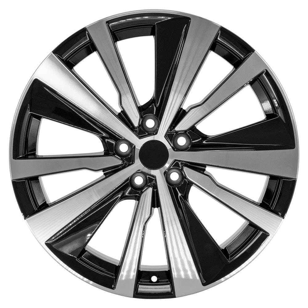 OE Wheels NS29 19x8 5x114.3 55et Gloss Black Machined Wheel - View 2