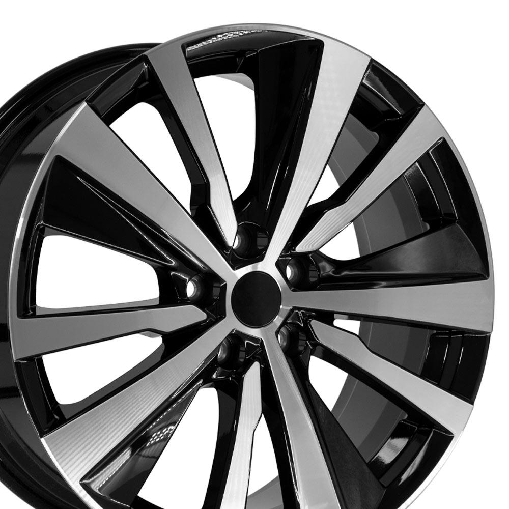 OE Wheels NS29 19x8 5x114.3 55et Gloss Black Machined Wheel