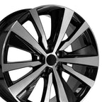 OE Wheels NS29 19x8 5x114.3 55et Gloss Black Machined Wheel