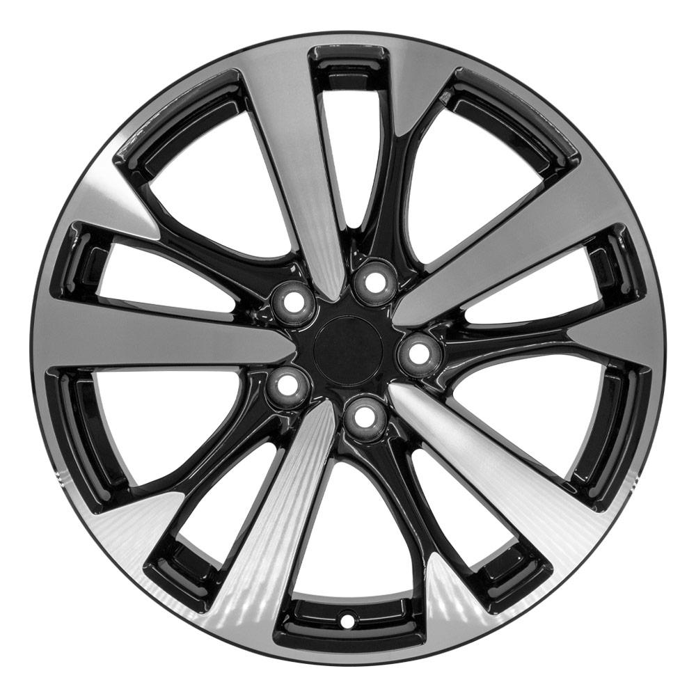OE Wheels NS30 18x7.5 5x114.3 55et Gloss Black Machined Wheel - View 2