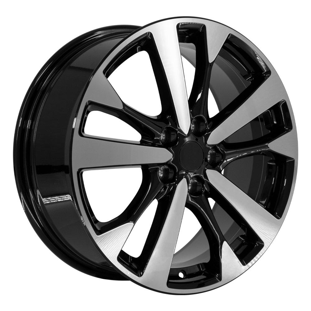 OE Wheels NS30 18x7.5 5x114.3 55et Gloss Black Machined Wheel - View 3