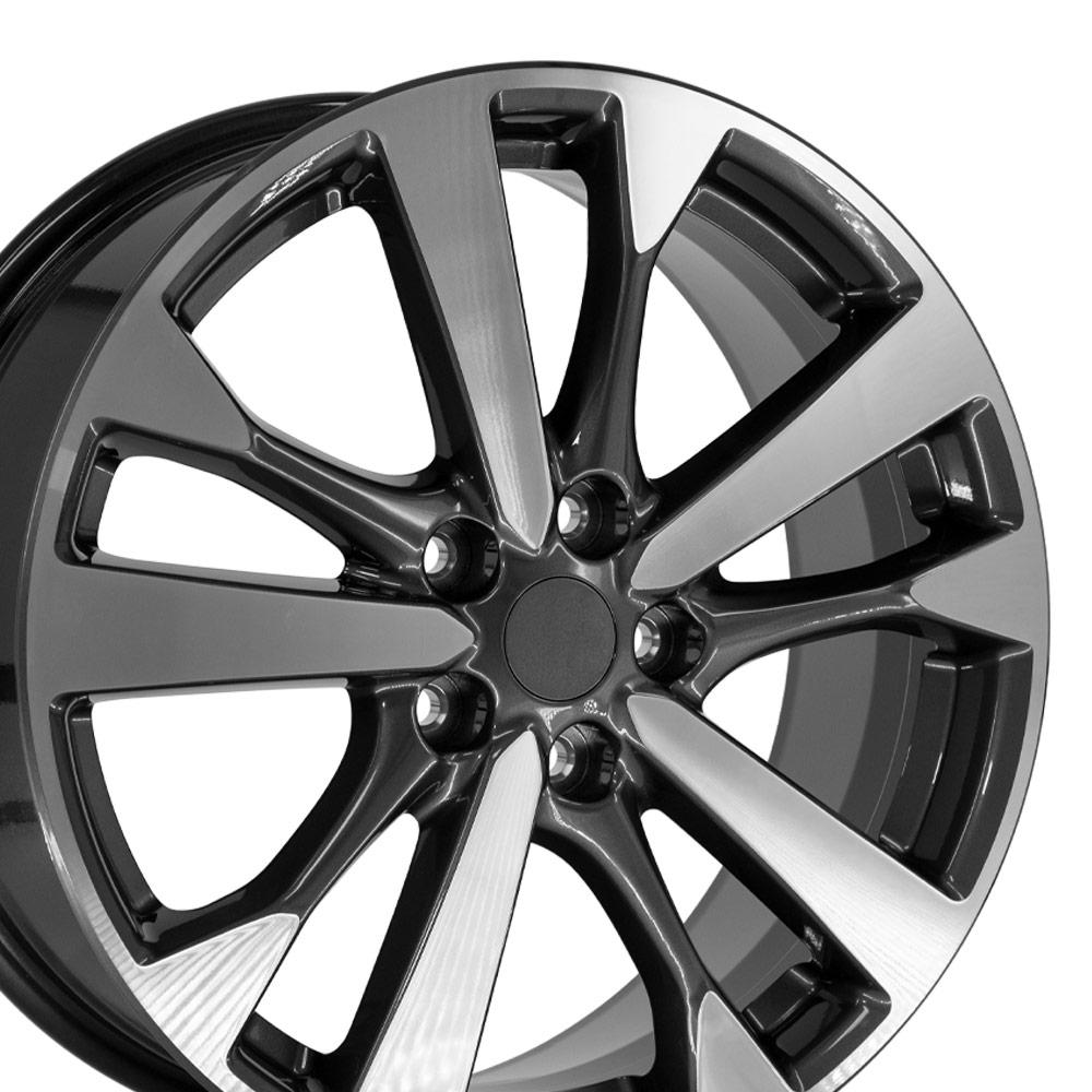 OE Wheels NS30 18x7.5 5x114.3 55et Gloss Gunmetal Machined Wheel