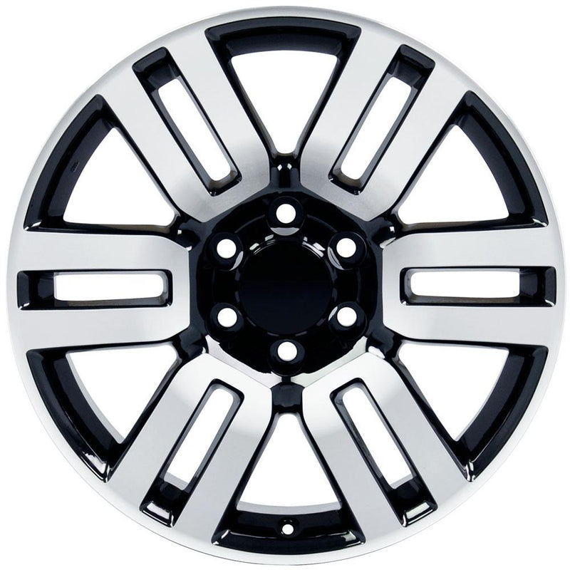 OE Wheels TY10 20x7 6x139.7 15et Gloss Black Machined Wheel - View 3