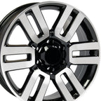 OE Wheels TY10 20x7 6x139.7 15et Gloss Black Machined Wheel