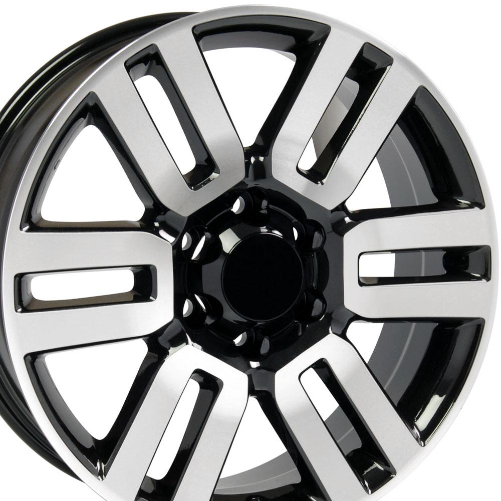 OE Wheels TY10 20x7 6x139.7 15et Gloss Black Machined Wheel