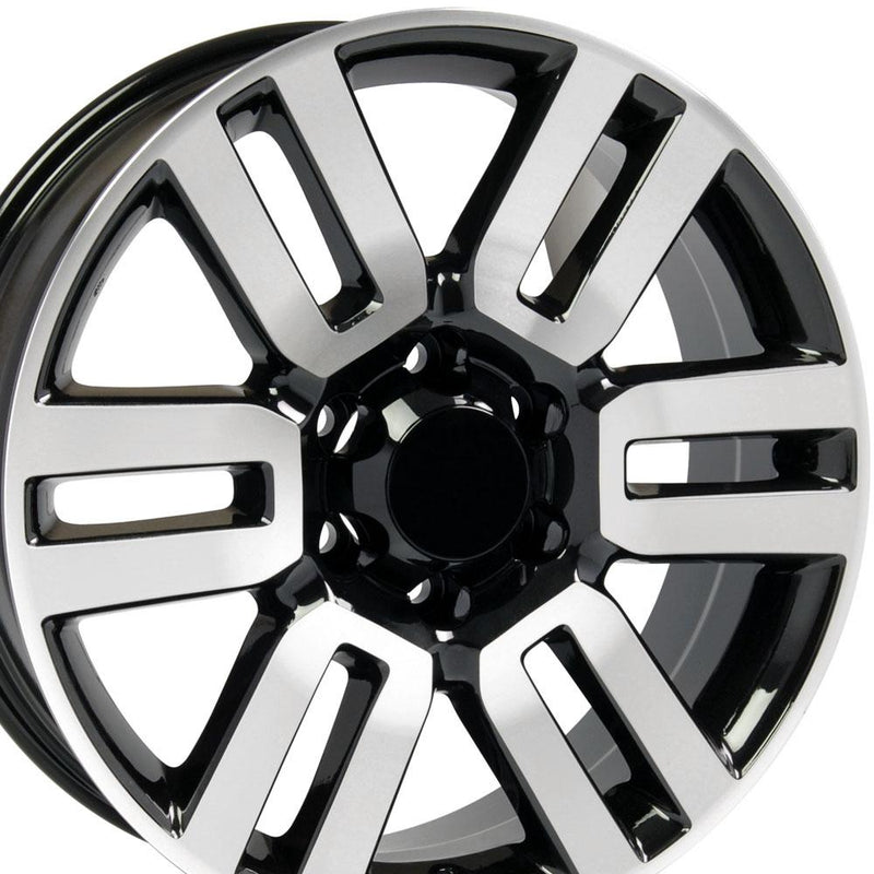 OE Wheels TY10 20x7 6x139.7 15et Gloss Black Machined Wheel