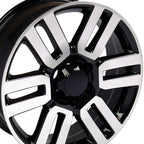 OE Wheels TY10 20x7 6x139.7 15et Gloss Black Machined Wheel - View 2